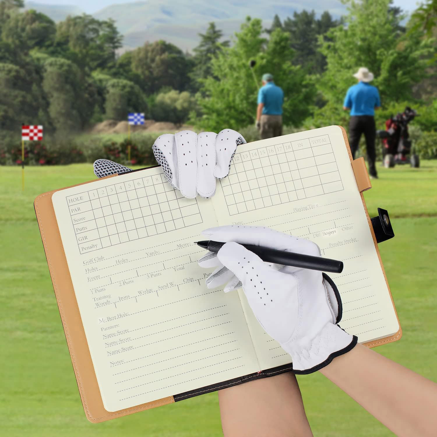 Siyah Deri Golf Skor Kartı Tut - Golf Scorecard Holder incelemesi ve fiyatı