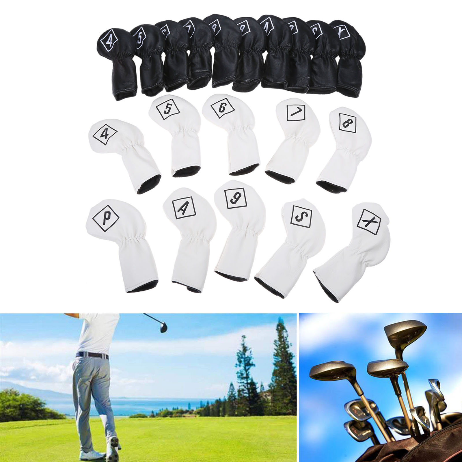 10 adet/takım PU Deri Golf Baş - Golf Equipment Set incelemesi ve fiyatı